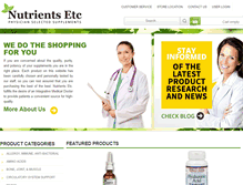 Tablet Screenshot of nutrientsetc.com